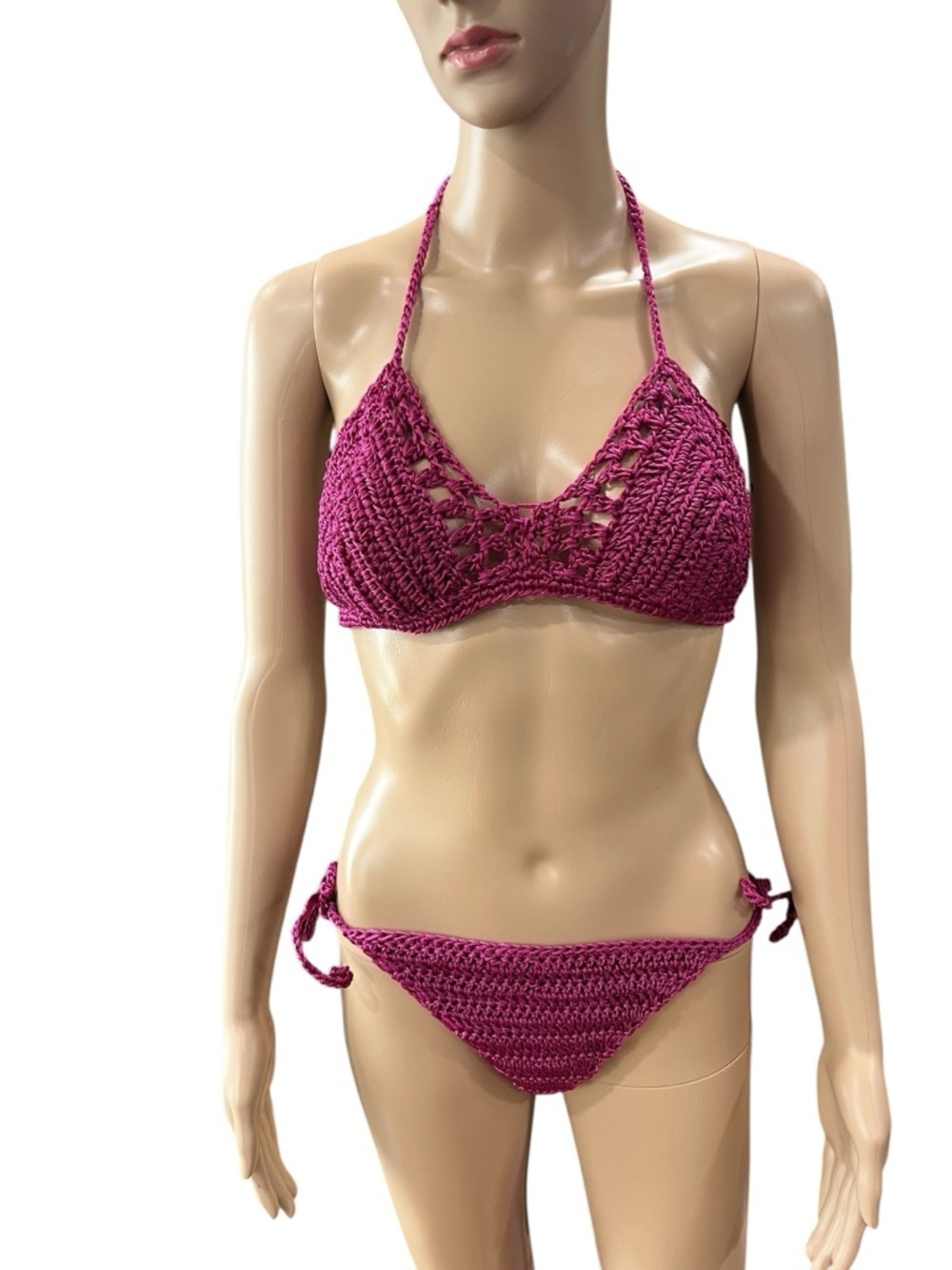 Handmade Crochet Bikini Fuchsia-S/M